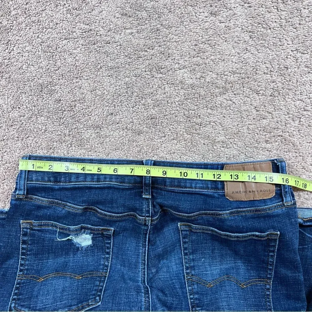 American Eagle Mens Next Level Flex Slim Stretch Denim Blue Jeans Size 33x32 - Picture 7 of 8